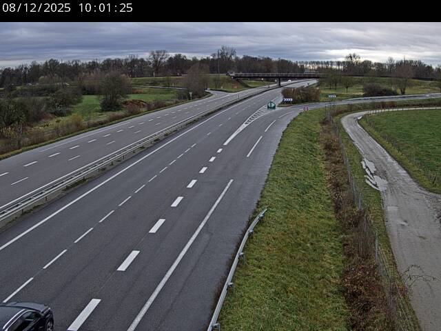 Webcam autoroute France - jonction A35 et D4 en venant de Karlsruhe ou Baden-Baden à Roppenheim, direction Strasbourg