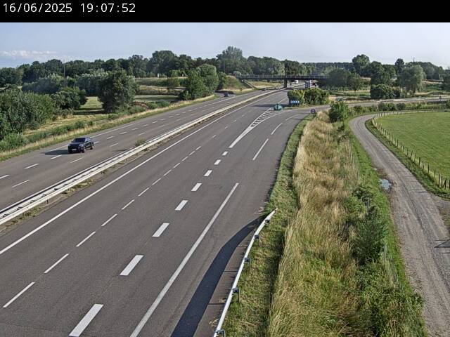 Webcam autoroute France - jonction A35 et D4 en venant de Karlsruhe ou Baden-Baden à Roppenheim, direction Strasbourg