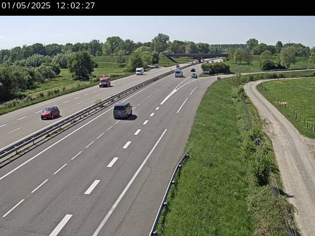 Webcam autoroute France - jonction A35 et D4 en venant de Karlsruhe ou Baden-Baden à Roppenheim, direction Strasbourg