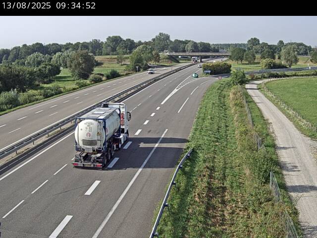 Webcam autoroute France - jonction A35 et D4 en venant de Karlsruhe ou Baden-Baden à Roppenheim, direction Strasbourg