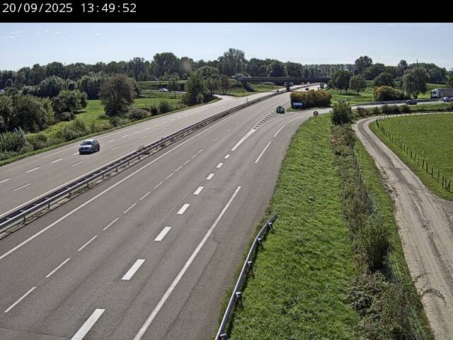 Webcam autoroute France - jonction A35 et D4 en venant de Karlsruhe ou Baden-Baden à Roppenheim, direction Strasbourg