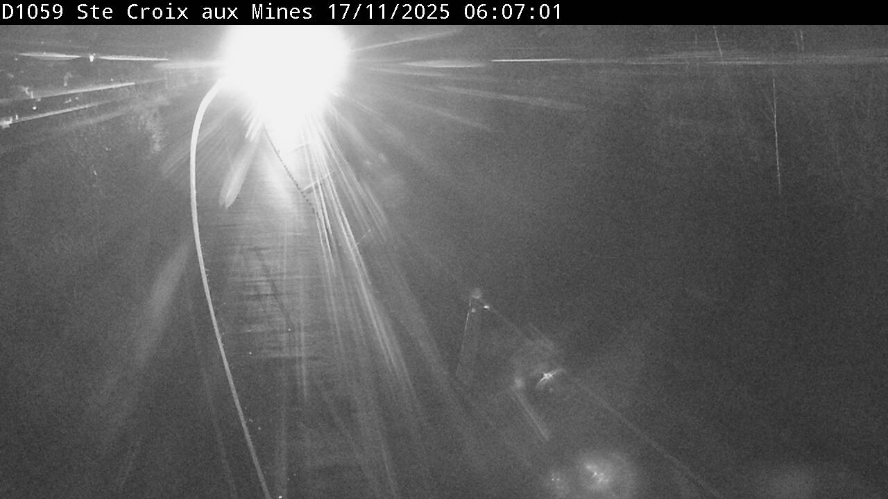 Webcam à Sainte-Croix-aux-Mines, à proximité de Saint-Marie-aux-Mines sur la D1059 (N59). Vue orientée vers l'est