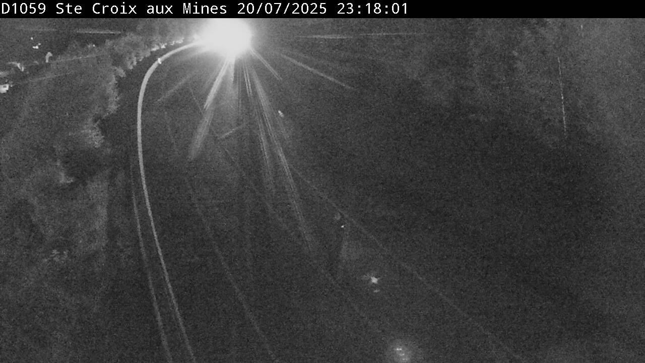 Webcam à Sainte-Croix-aux-Mines, à proximité de Saint-Marie-aux-Mines sur la D1059 (N59). Vue orientée vers l'est