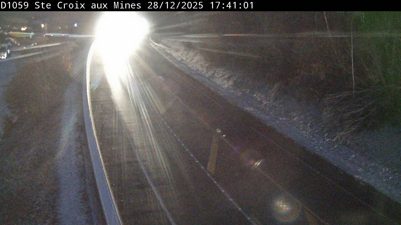 Webcam à Sainte-Croix-aux-Mines, à proximité de Saint-Marie-aux-Mines sur la D1059 (N59). Vue orientée vers l'est