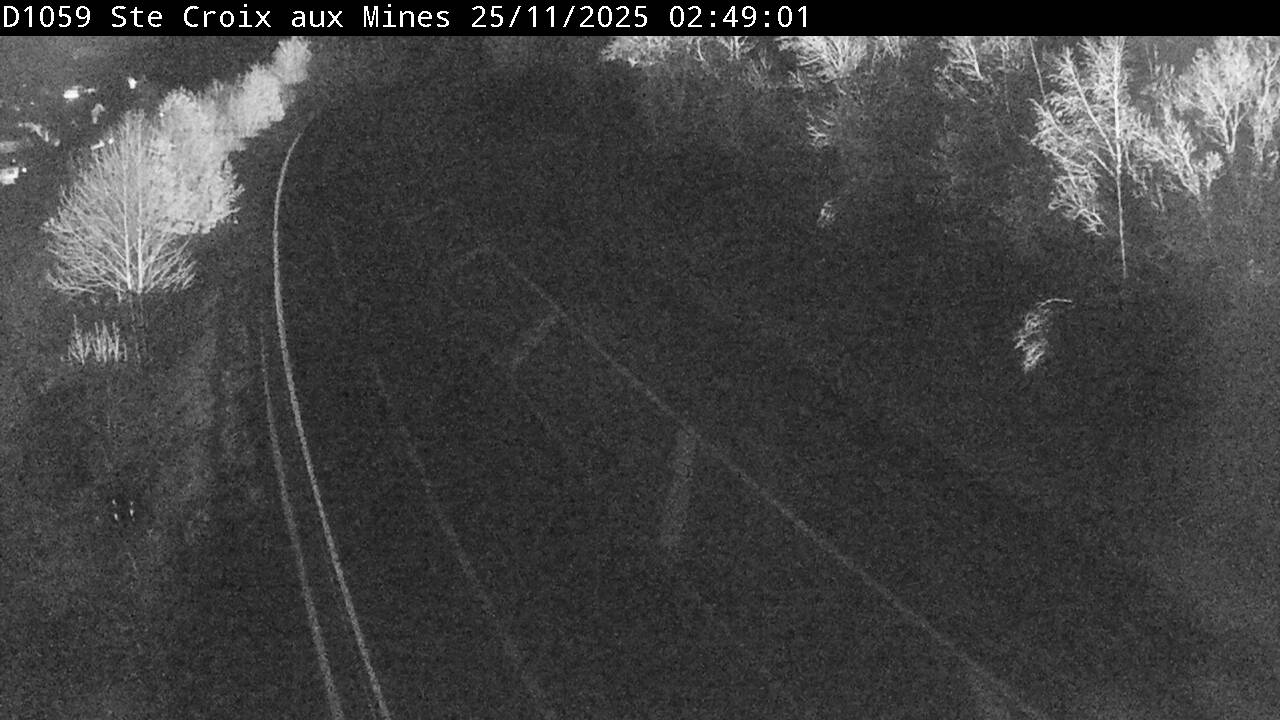 <h2>Webcam à Sainte-Croix-aux-Mines, à proximité de Saint-Marie-aux-Mines sur la D1059 (N59). Vue orientée vers l'est</h2>