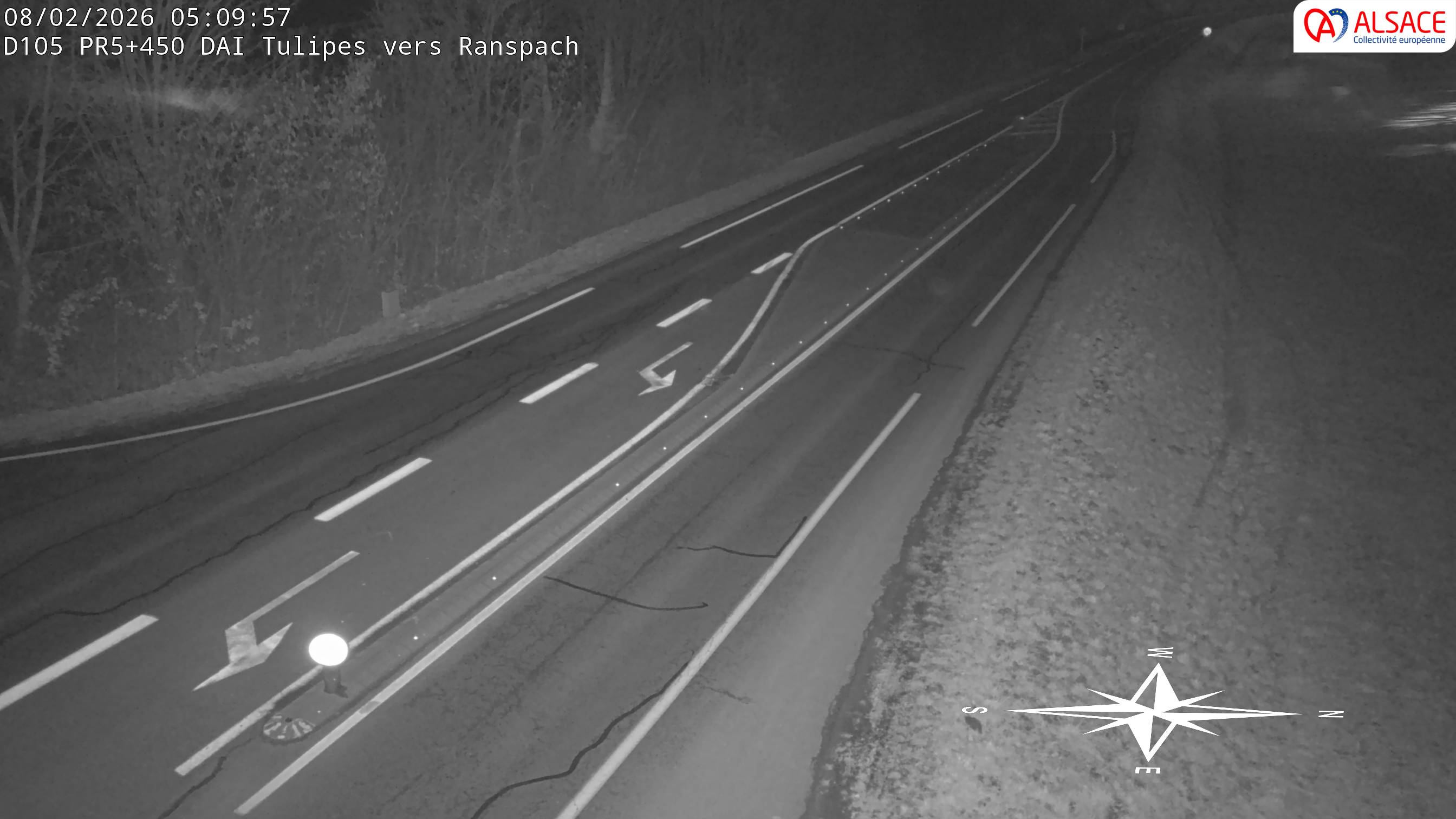 Caméra autoroute France - A35, Saint-Louis direction Mulhouse, à hauteur de la plate-forme