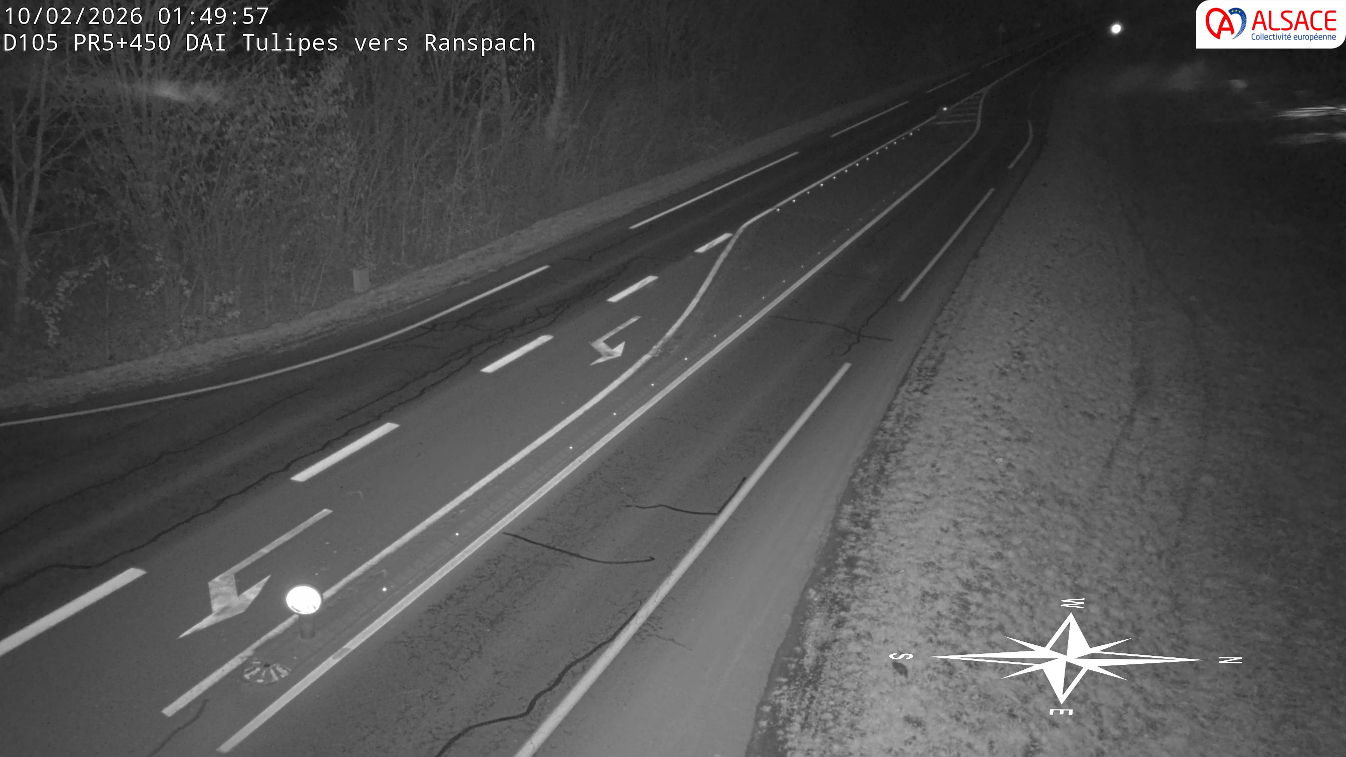 Caméra autoroute France - A35, Saint-Louis direction Mulhouse, à hauteur de la plate-forme