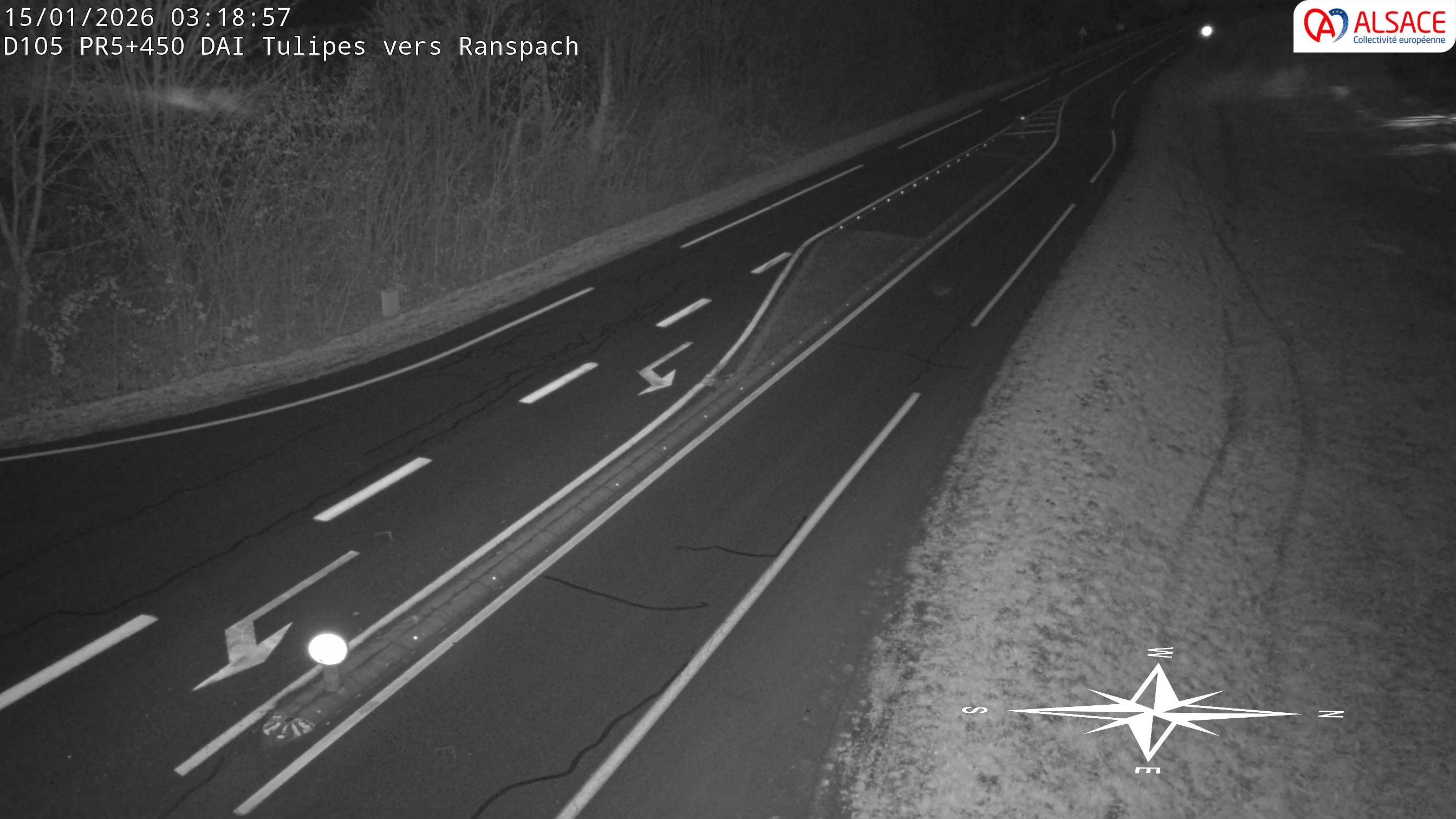 Caméra autoroute France - A35, Saint-Louis direction Mulhouse, à hauteur de la plate-forme