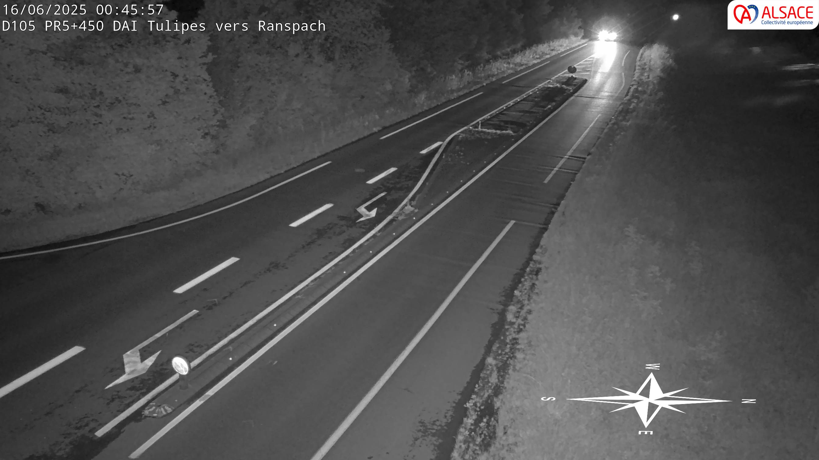 Caméra autoroute France - A35, Saint-Louis direction Mulhouse, à hauteur de la plate-forme