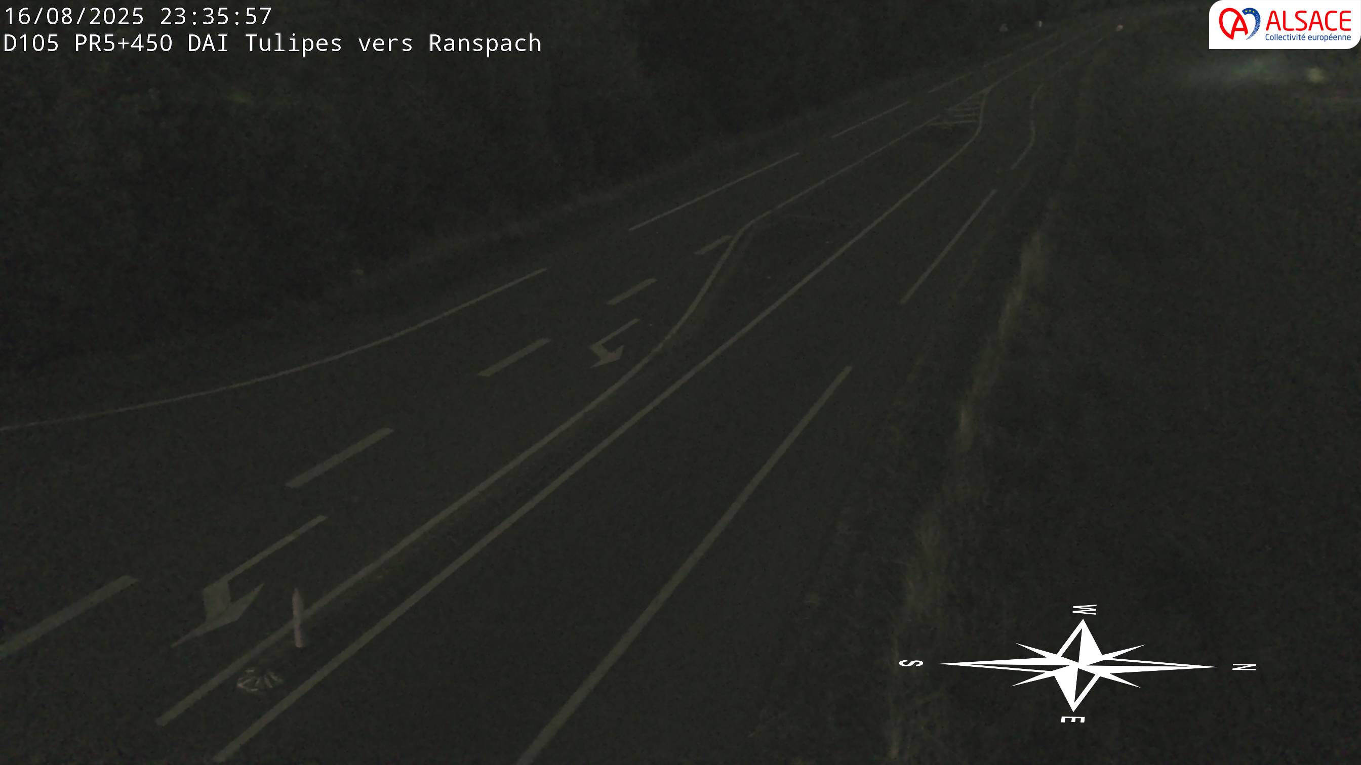 Caméra autoroute France - A35, Saint-Louis direction Mulhouse, à hauteur de la plate-forme
