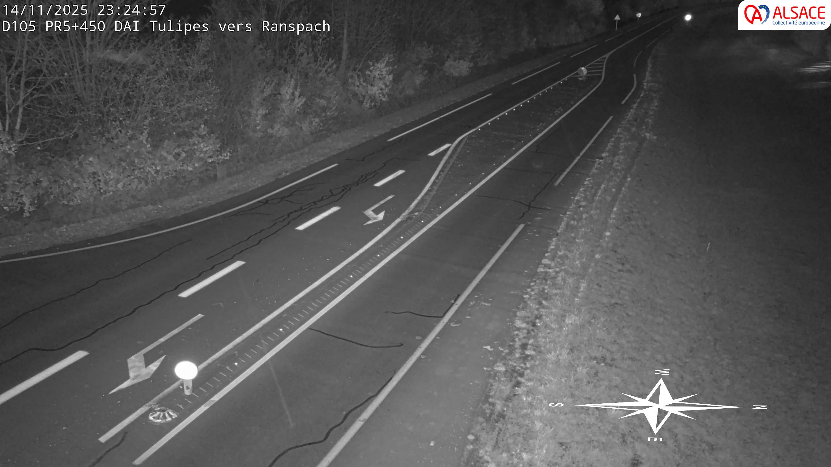 Caméra autoroute France - A35, Saint-Louis direction Mulhouse, à hauteur de la plate-forme