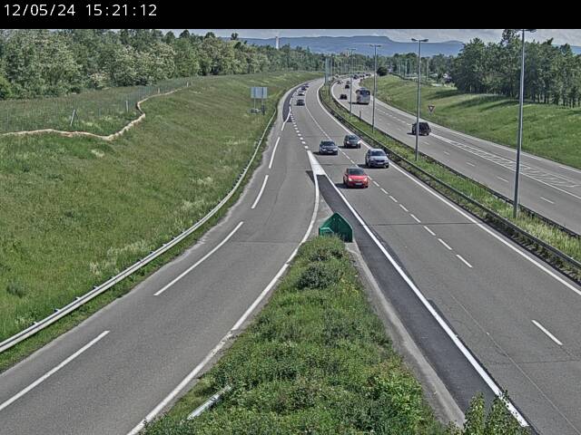 Caméra autoroute France - A35, Saint-Louis direction Mulhouse, à hauteur de la plate-forme
