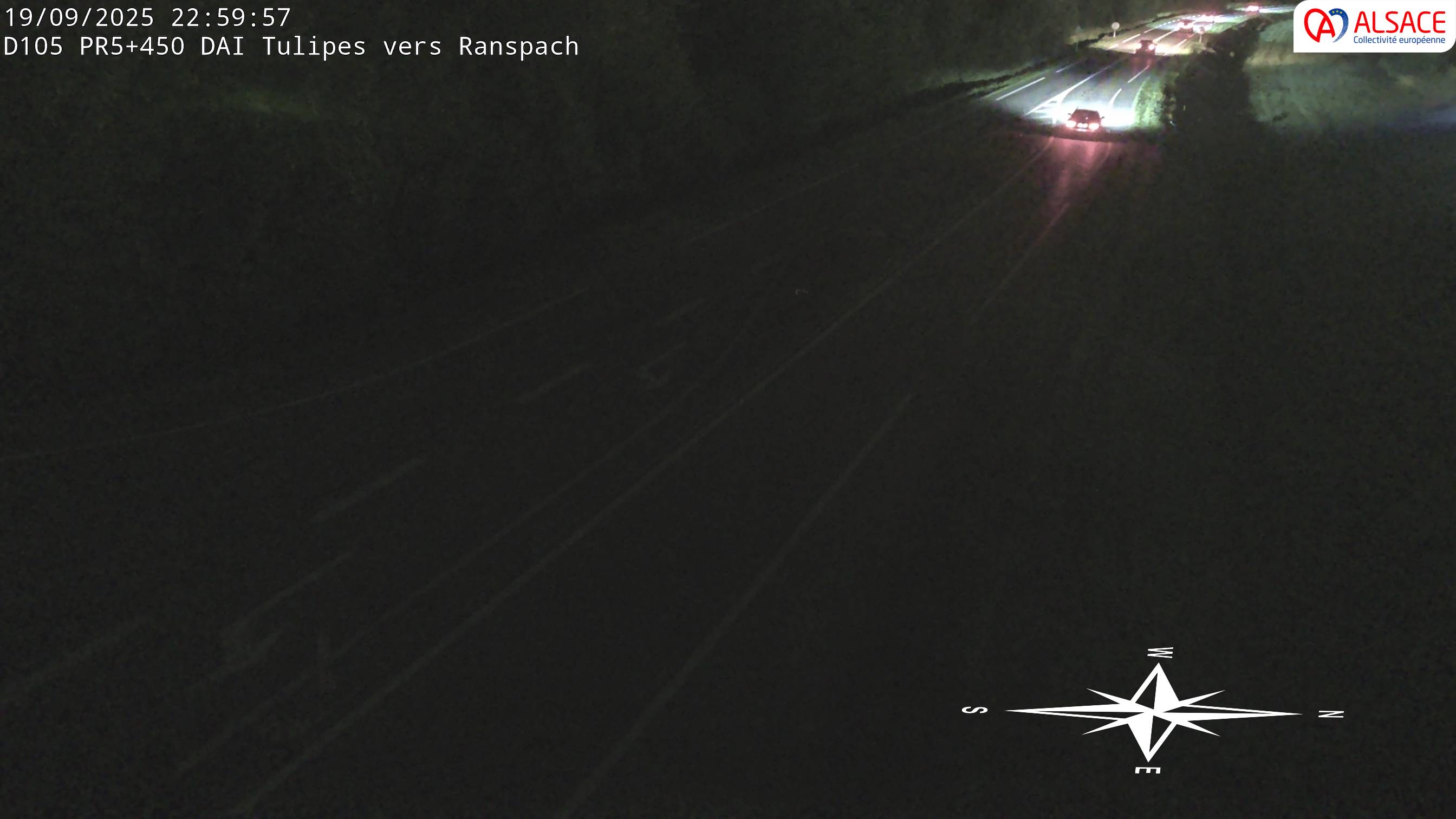 Caméra autoroute France - A35, Saint-Louis direction Mulhouse, à hauteur de la plate-forme