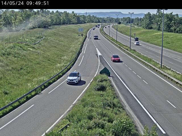 Caméra autoroute France - A35, Saint-Louis direction Mulhouse, à hauteur de la plate-forme