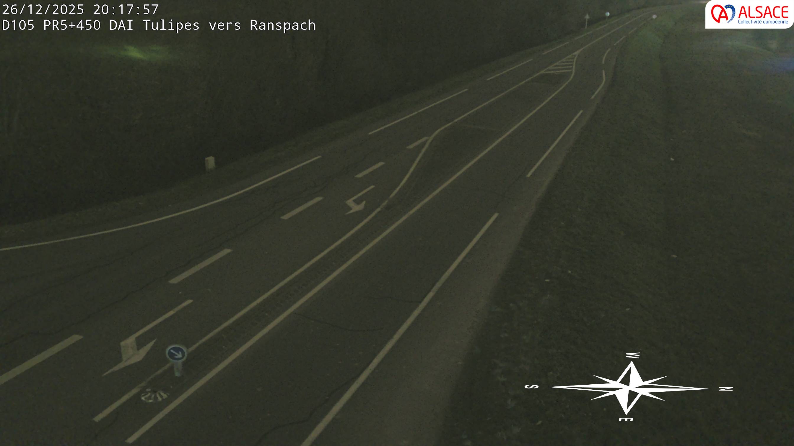 Caméra autoroute France - A35, Saint-Louis direction Mulhouse, à hauteur de la plate-forme