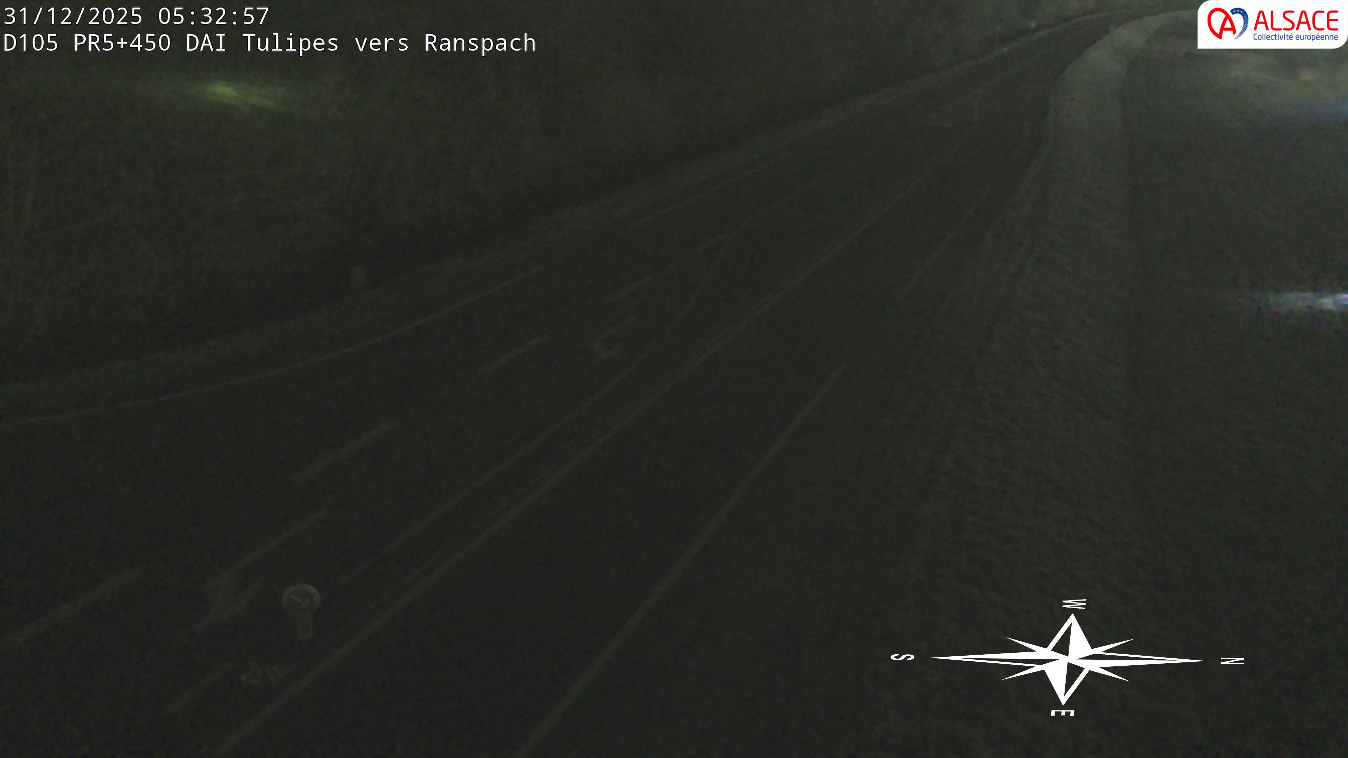 Caméra autoroute France - A35, Saint-Louis direction Mulhouse, à hauteur de la plate-forme