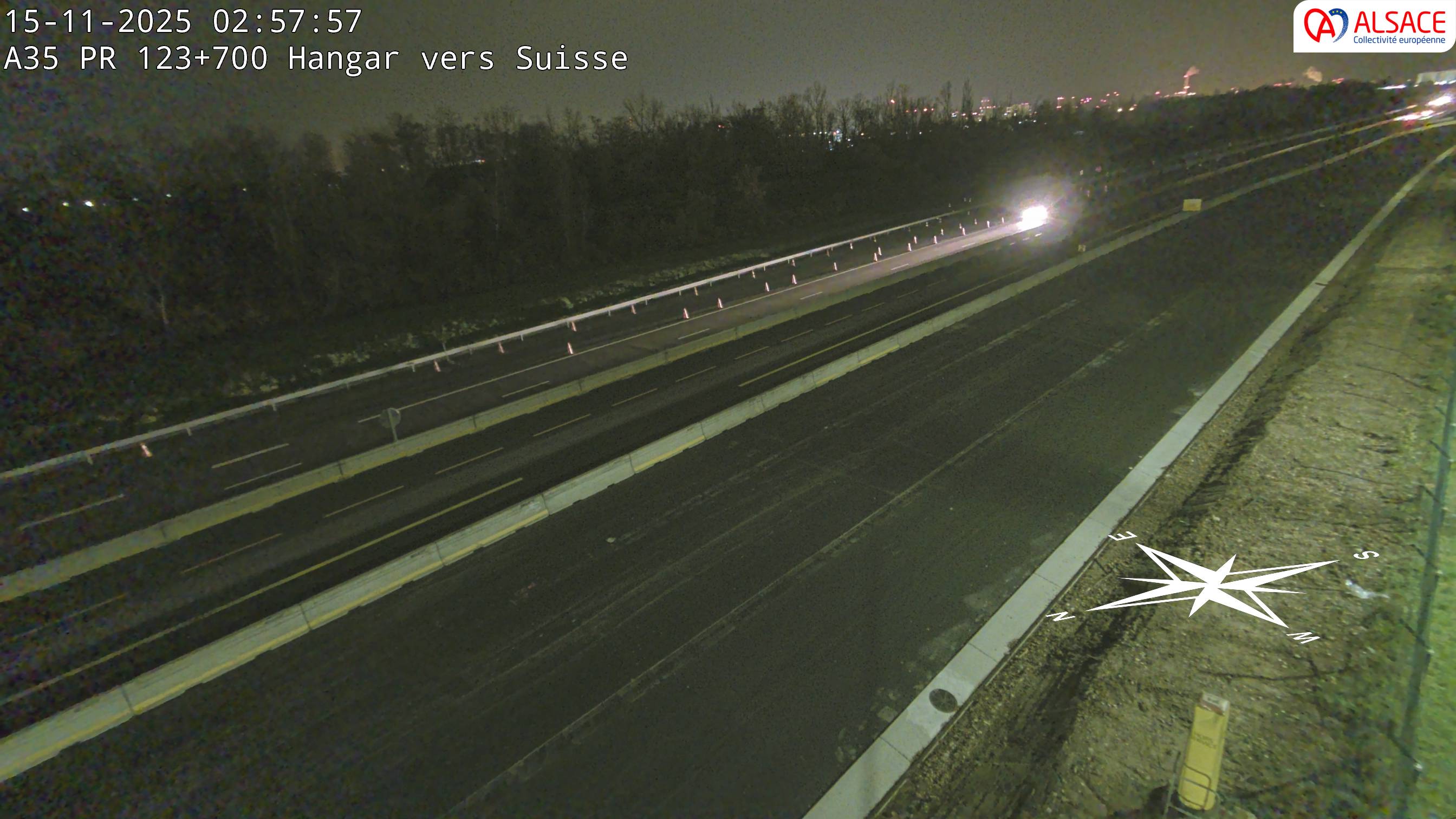 <h2>Caméra autoroute France - A35, Saint-Louis direction Mulhouse, à hauteur de la sortie 37</h2>